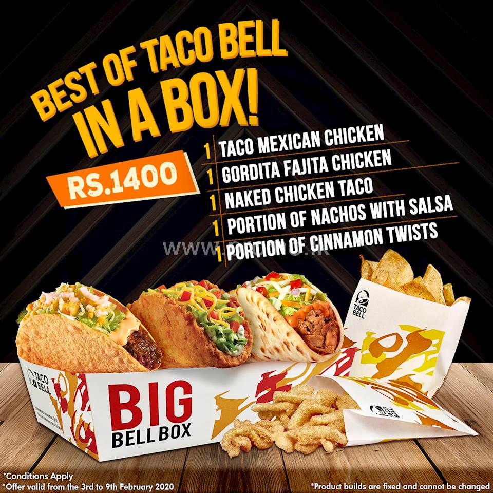 Best of Taco Bell in a Box for Rs. 1400/-