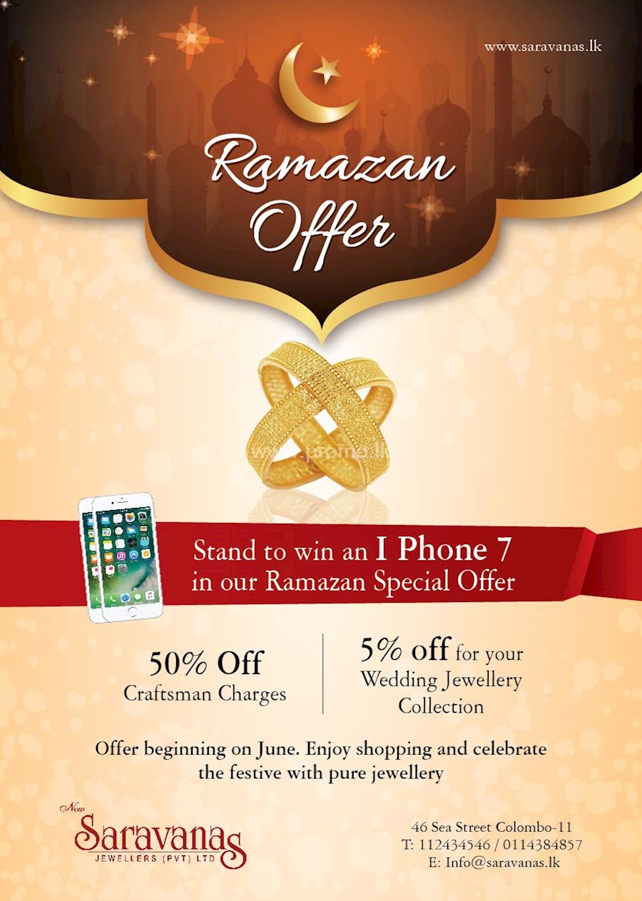 Make this Ifthar Season Special with Special Offers only from SARAVANAS JEWELLERS