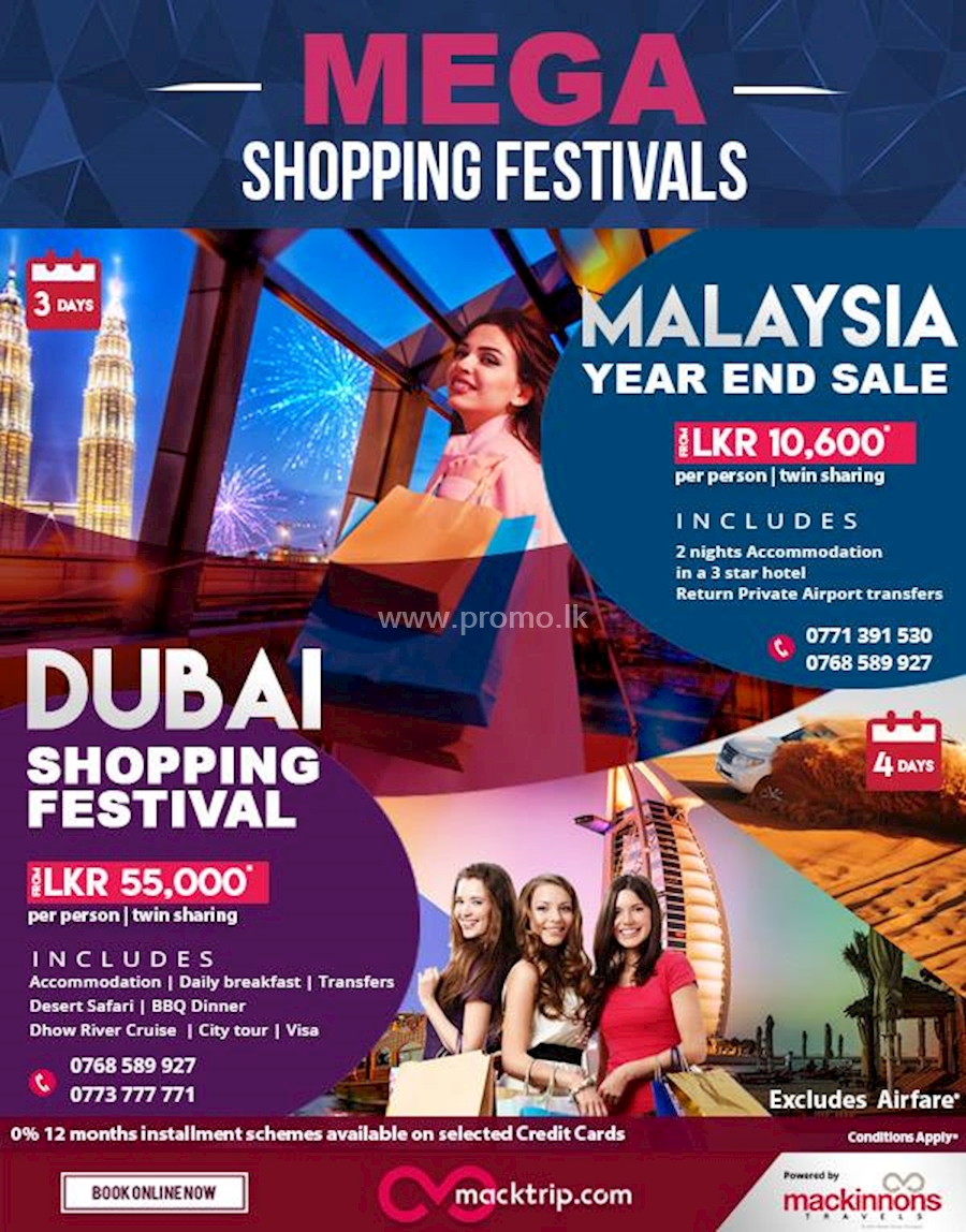 Mega Shopping Festivals - Malaysia and Dubai from Mackinnons Travels