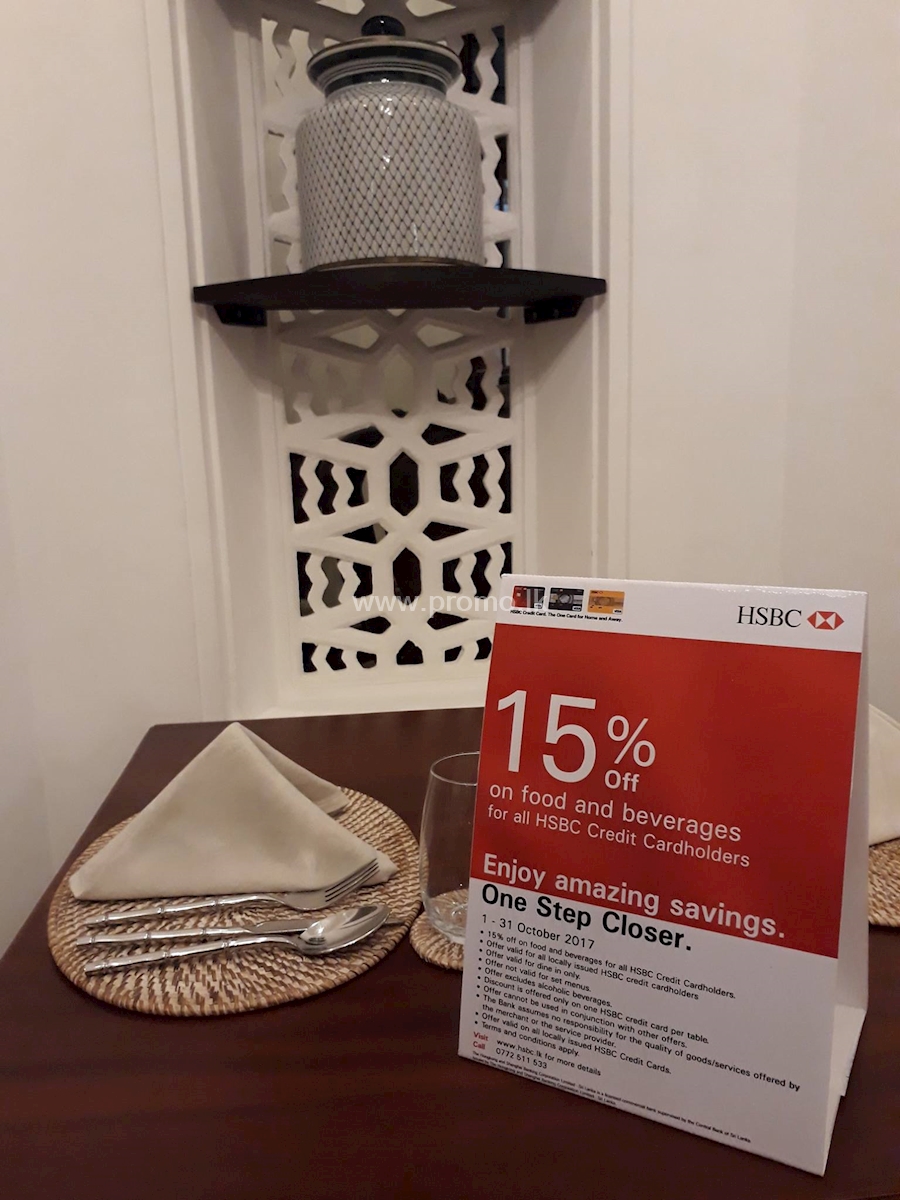 Get up to 15% Off on food and beverages for all HSBC Credit Cardholders at Thai Cuisine La Rambla