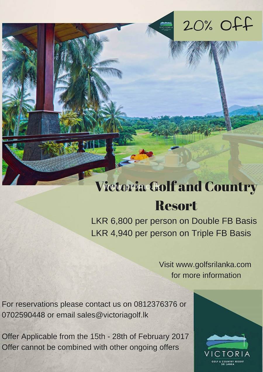 20% Off for Hotel bookings from VICTORIA GOLF AND COUNTRY RESORT