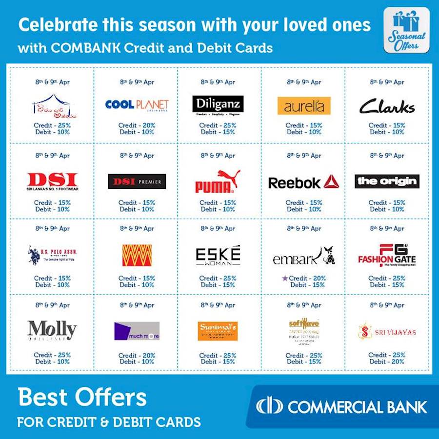 Celebrate this New year with your loved ones with COMBANK Credit and Debit Cards