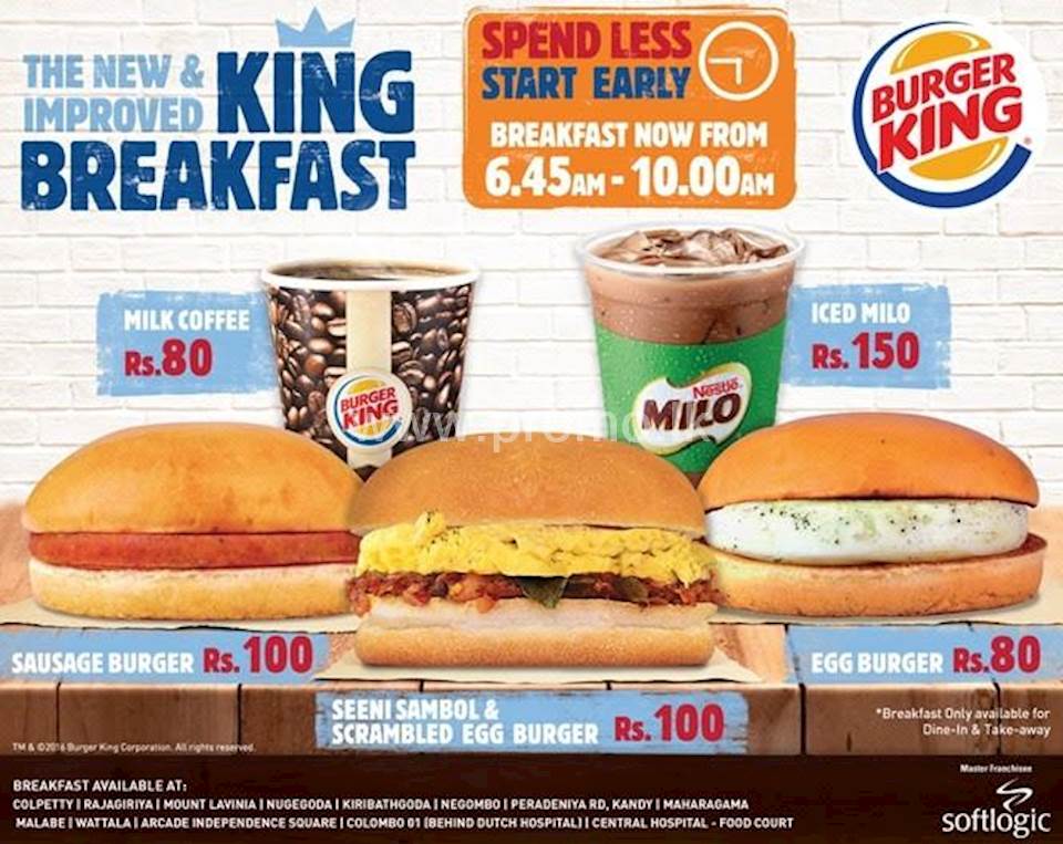 The New and Improved King Breakfast at Burger King Sri Lanka