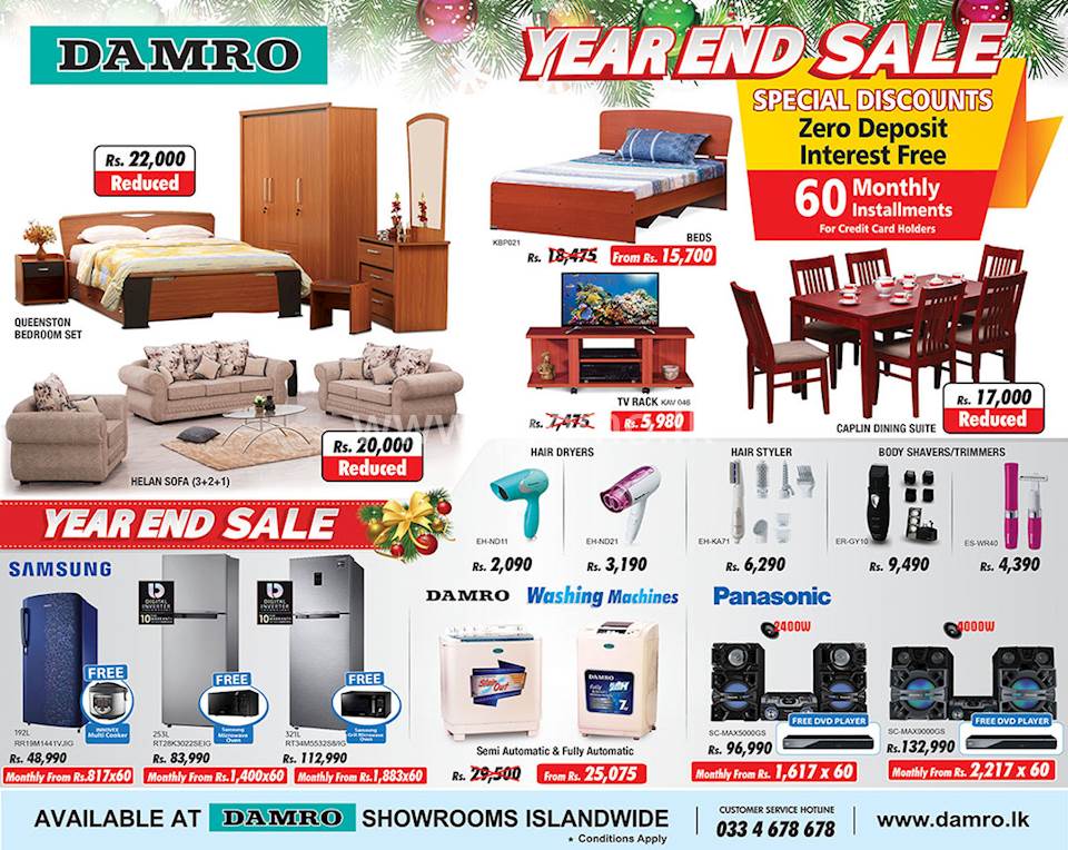 Year End Sale at Damro Zero deposit interest FREE