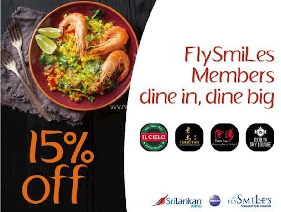 Calling all FLYSMILES Members for a sensational 15% off in dining at Berlin Sky Lounge