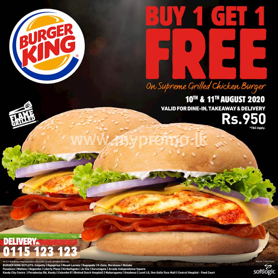 Buy One Get One FREE at Burger King!