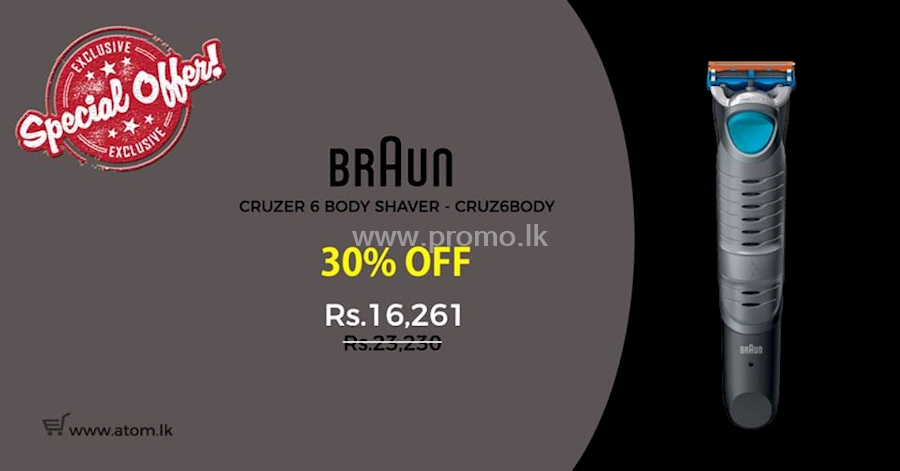 Get Exclusive Special 30% OFF on BRAUN CRUZER 6 BODY SHAVER from ATOM