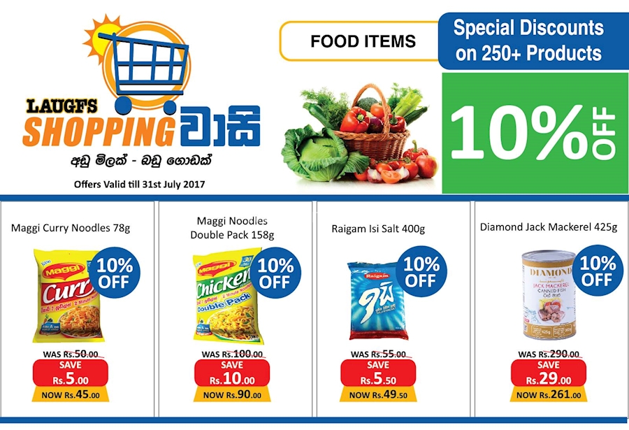 Enjoy 10% OFF on selected Food Items from LAUGFS SUPERMARKET