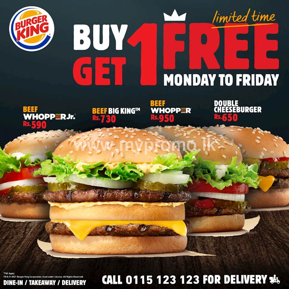 Buy 1 Get 1 Free at Burger King