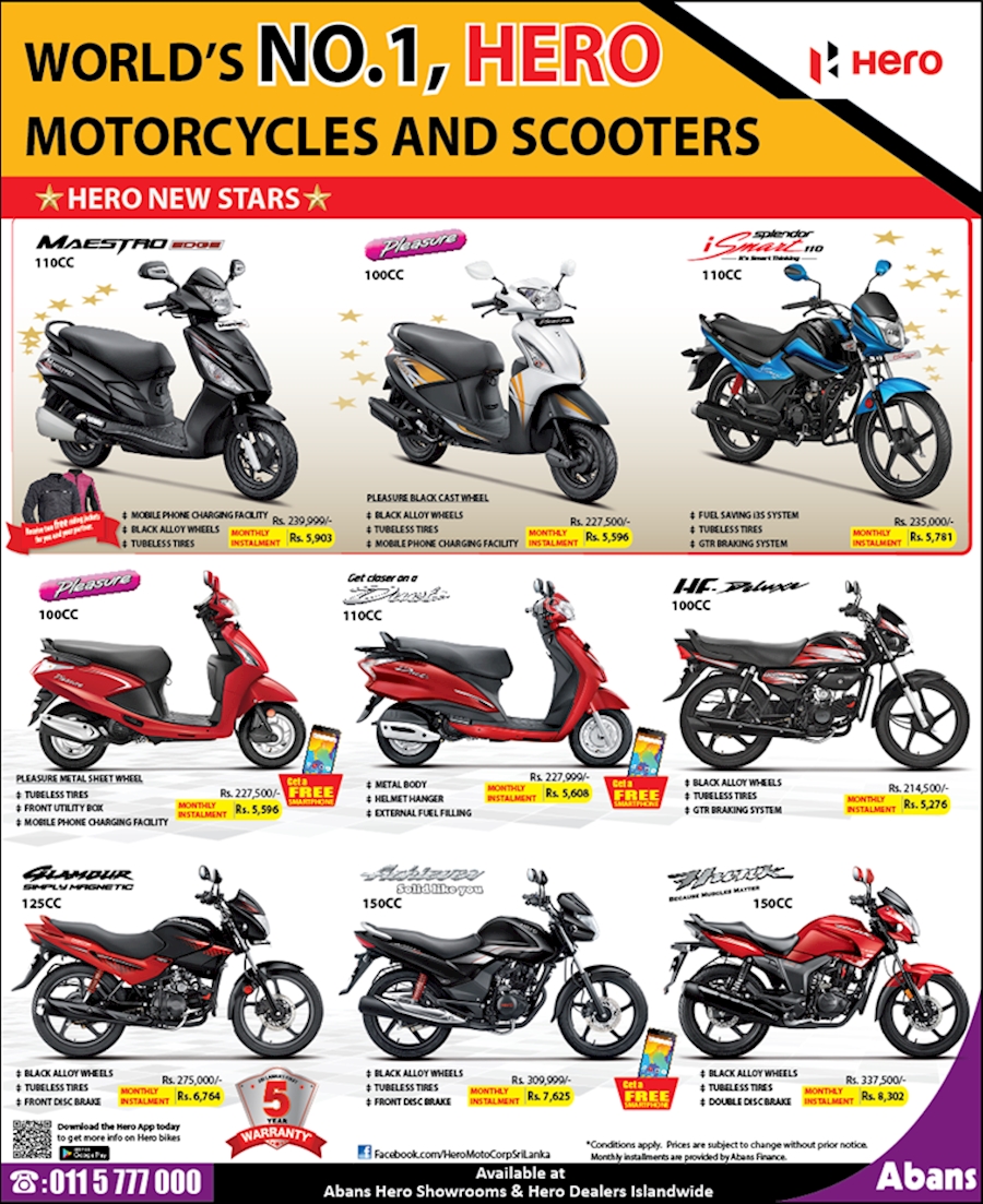 Pay monthly Rs. 5276/- and take home a HERO BIKE from ABANS