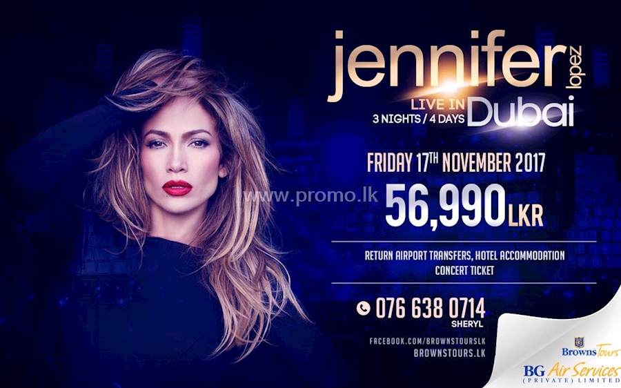 Come along and rock with Jennifer Lopez live in Dubai with BROWNS TOURS