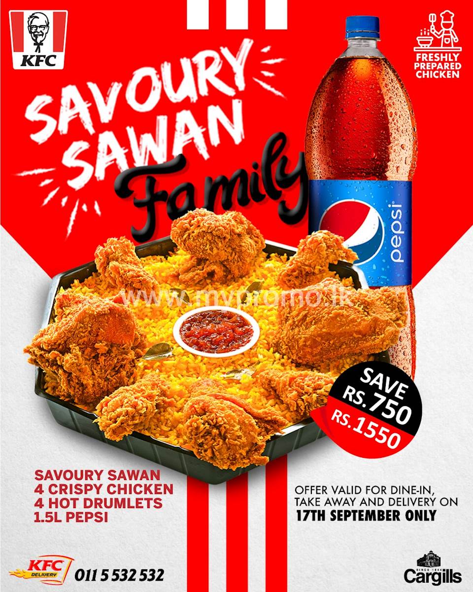 Savoury Family Sawan with 4 drumlets and 1.5ltr Pepsi for just Rs