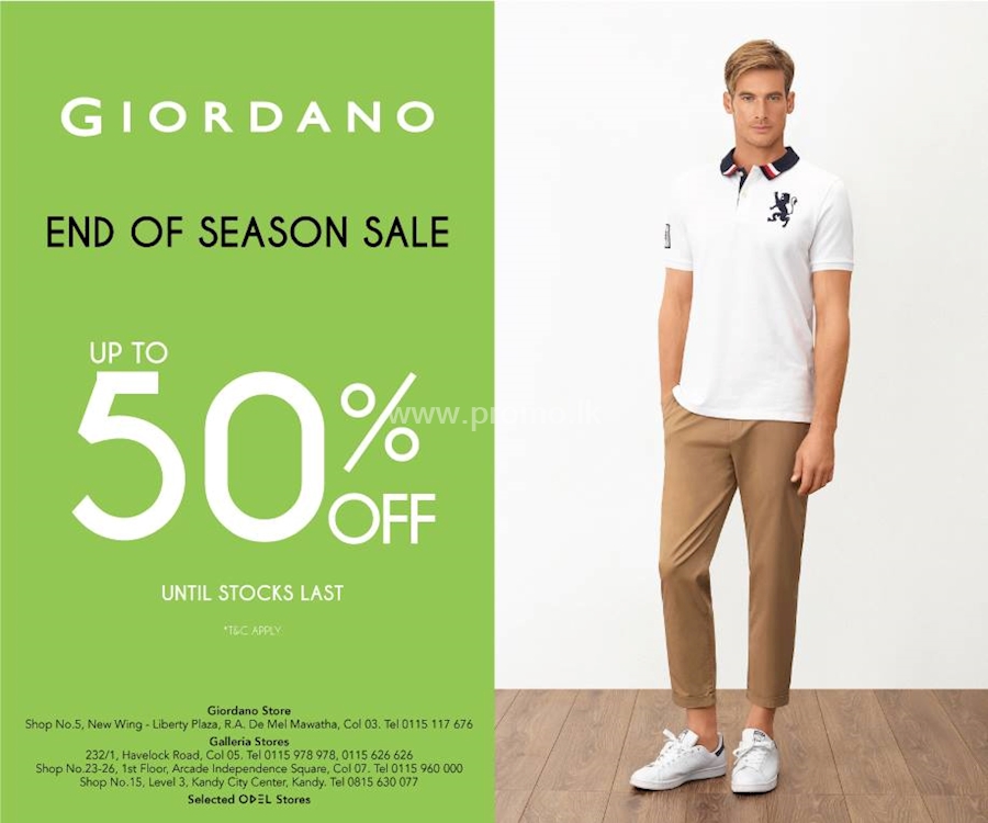 Up to 50 Off on Giordano 