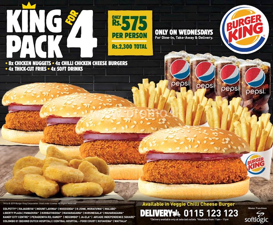 4 Delicious Chilli Chicken Cheese Burgers, 4 Portions of ...