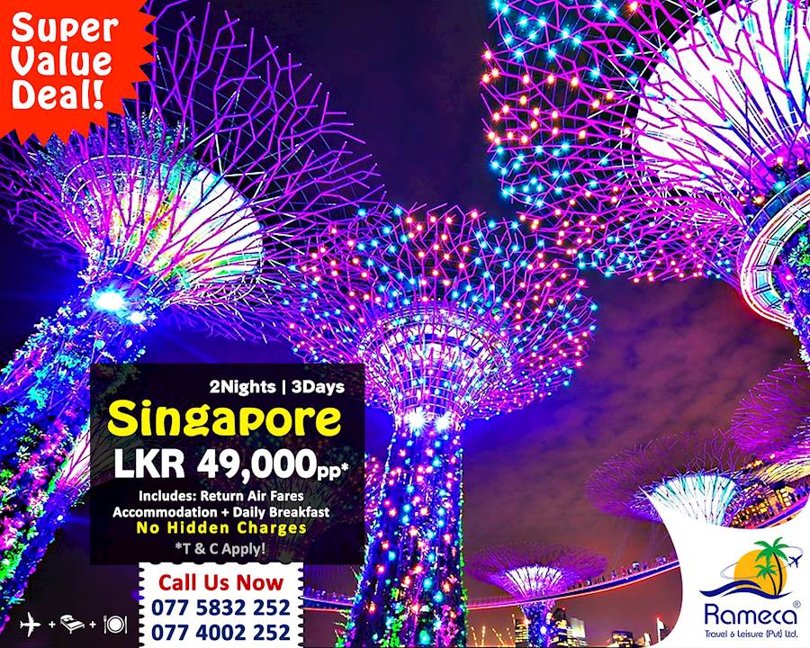 Singapore Value Deal for 2 Nights 3 Days from RAMECA TRAVELS AND LEISURE