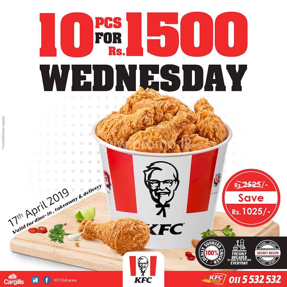 Get a 10PC Hot & Crispy Bucket for only Rs.1,500