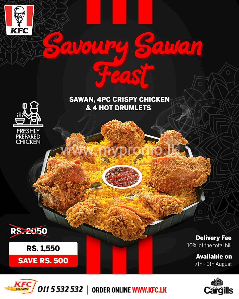 Enjoy the delicious KFC Sri Lanka Savoury Sawan Feast with your friends