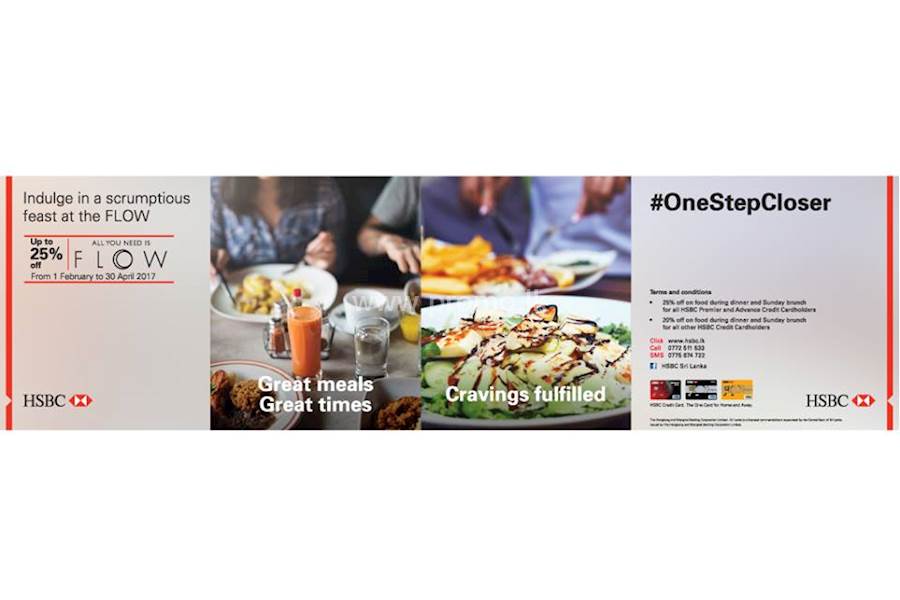 Enjoy up to 25% OFF at FLOW with your HSBC Advance Credit cards
