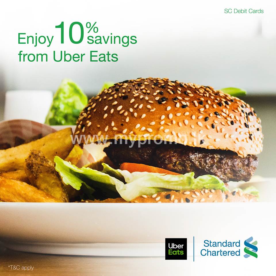 Enjoy 10% Savings from Uber Eats with Standard Chartered Debit Cards
