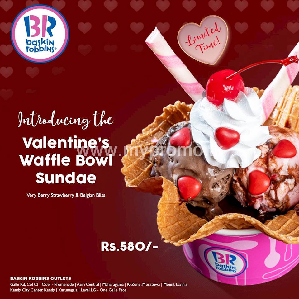 Valentine S Waffle Bowl Sundae For Just Rs 580 At Baskin Robbins