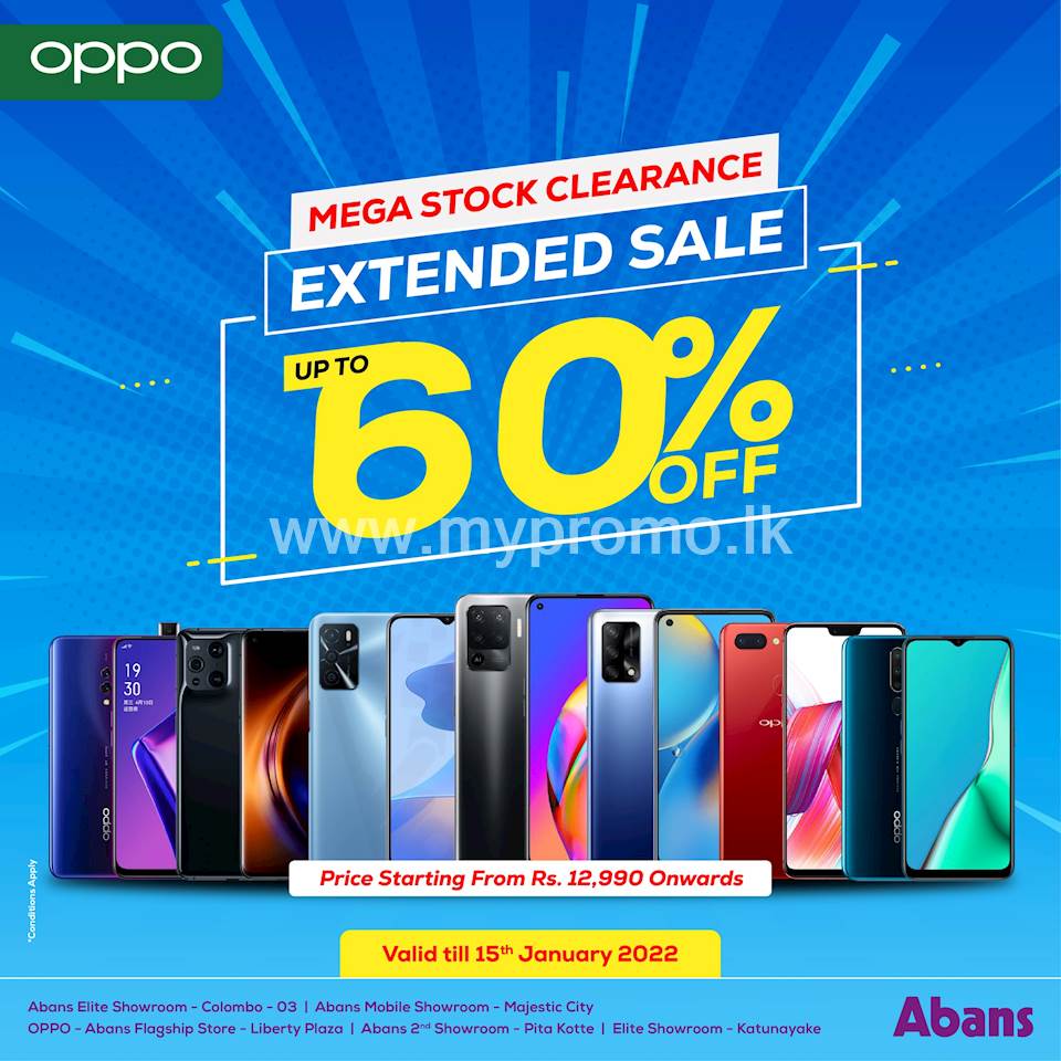 Up to 60% off on OPPO Smart Phones at Abans