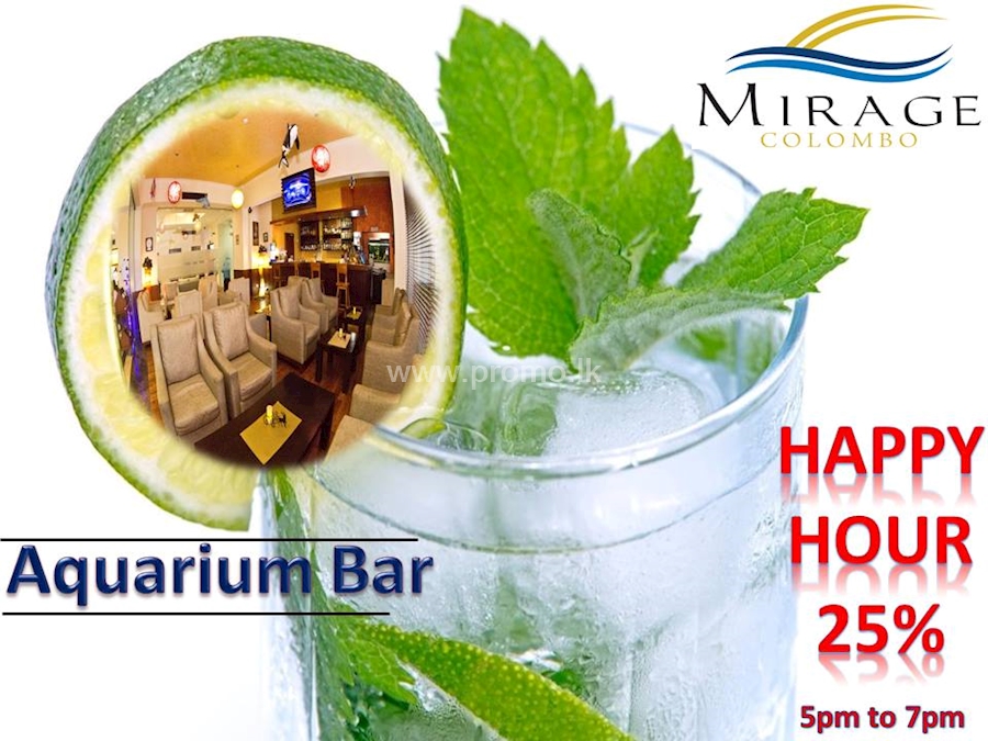 Enjoy Happy Hour with 25% OFF at MIRAGE COLOMBO HOTEL