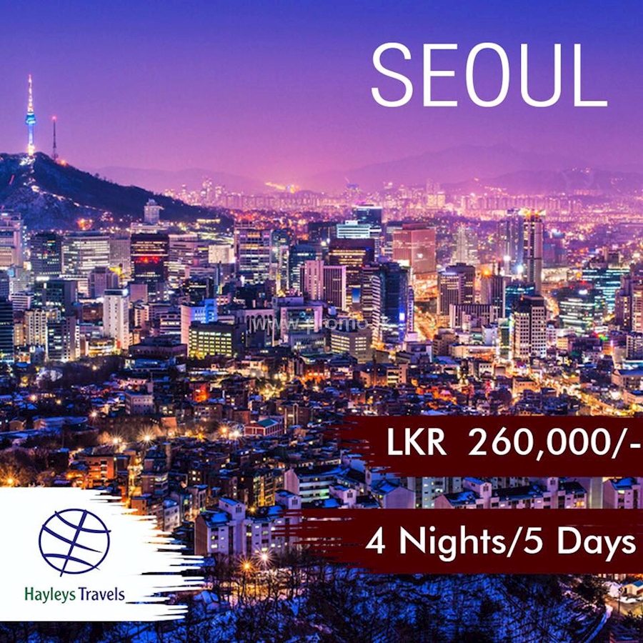 Discover yourself to Seoul for 4 Nights and 5 Days from HAYLEYS TRAVELS