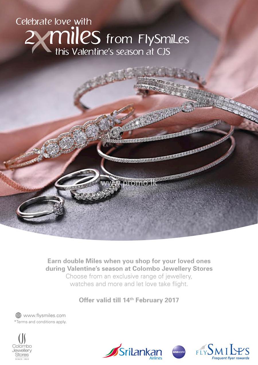 Earn Double Miles when you shop at COLOMBO JEWELLERY STORES for your loved ones
