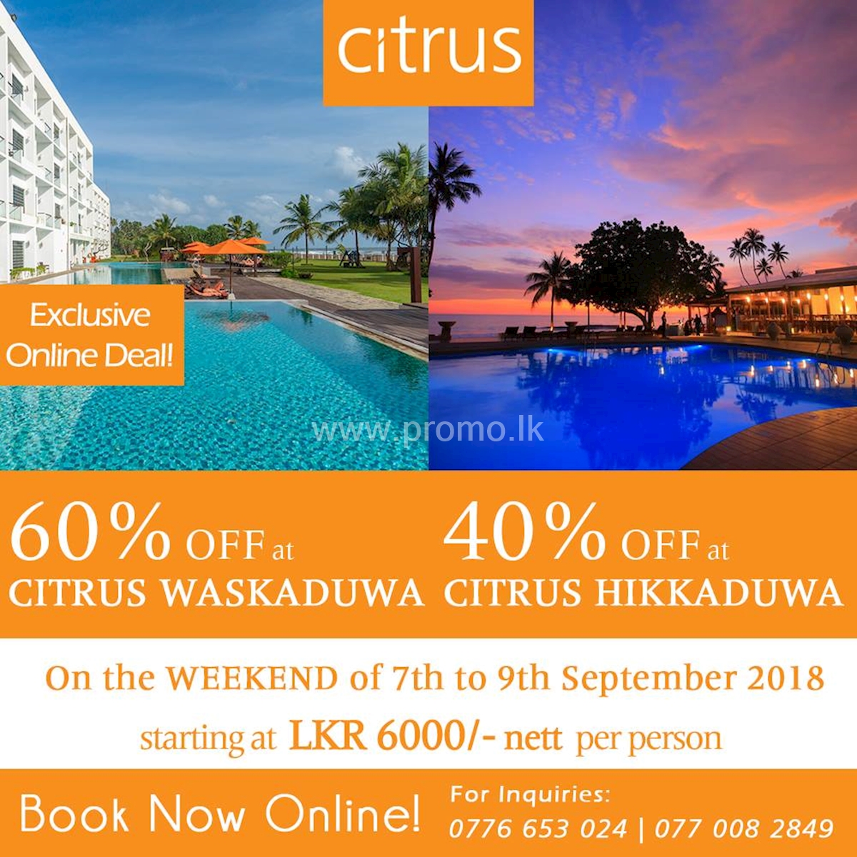 Exclusive Online Deals for this Weekend at Citrus and