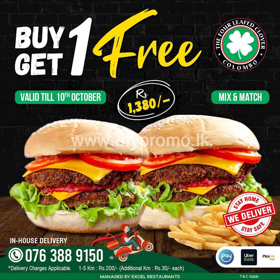 Buy one burger and get the second one absolutely free at The Four Leafed Clover