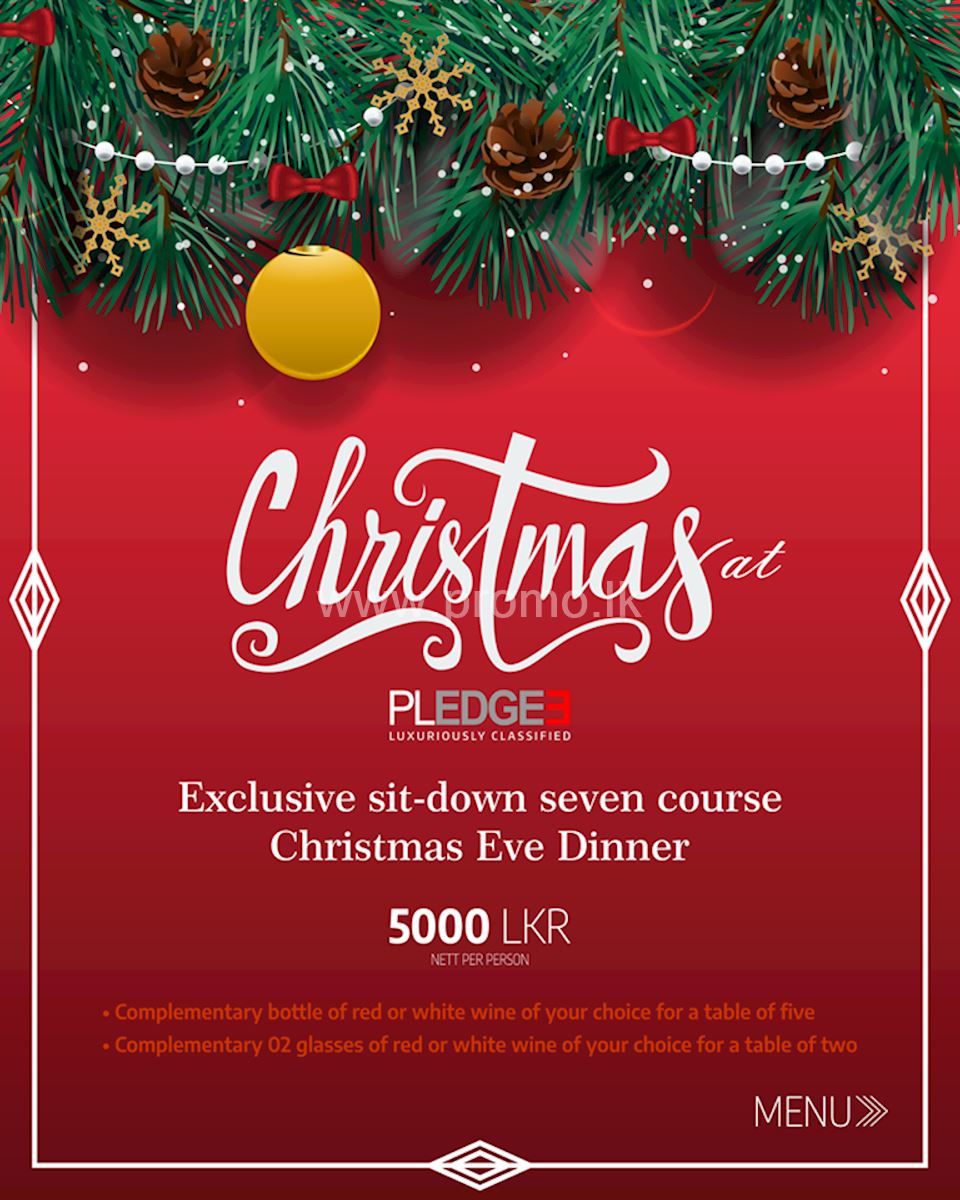 Christmas at Pledge3 with an exclusive sitdown seven course Christmas