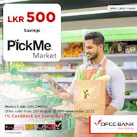 Get your daily essentials delivered to your doorstep via PickMe Market with DFCC Credit Cards!