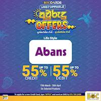 Up to 55% Off for BOC cards at Abans