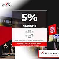 Enjoy 5% savings on the total bill at www.midnightdivas.com with DFCC Virtual Wallet!