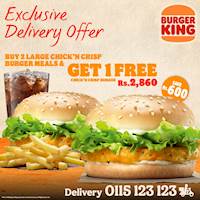  Exclusive Delivery offer at Burger King