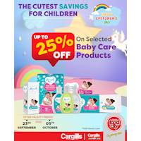 Enjoy up to 25% OFF on a selected range of baby care products at Cargills FoodCity 