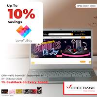 Enjoy up to 10% savings at LoveTuBuy.lk with DFCC Credit Cards!