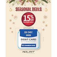 Get 15% Off Everything at NOLIMIT for Commercial Bank Debit Card