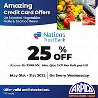 Enjoy the Best Supermarket Fresh Deals for Nations Trust Bank Credit Cardholders at Arpico Supercentre