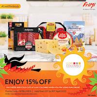 Enjoy 15% OFF on cheese and cold cuts at Luxe Colombo when you pay using FriMi online