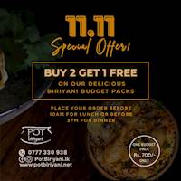 11.11 Special Offer at Pot Biriyani