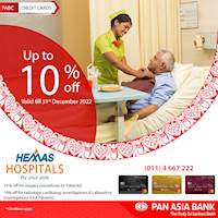 Get up to 10% off at Hemas Hospitals Sri Lanka with Pan Asia Bank Credit Cards