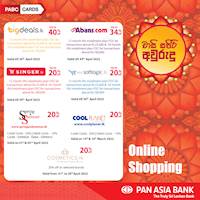 Online Shopping offers for Pan Asia Bank Cards