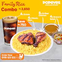 Family Rice Combo for Rs. 3650 at Popeyes