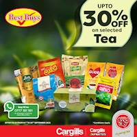 Get up to 30% off on selected tea at Cargills Food City