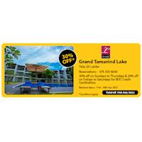  Get 30% Off at Grand Tamarind Lake with Bank of Ceylon Cards