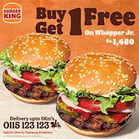 Buy 1 get 1 Free at Burger King