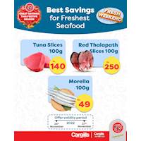 Buy fresh seafood at the Best Savings across Cargills FoodCity outlets islandwide!