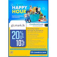 Thursday Cyber Savings at glomark.lk with ComBank Credit and Debit Cards