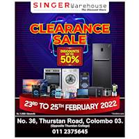 Up to 50% OFF on Electronics & Home Appliances at Singer Warehouse,